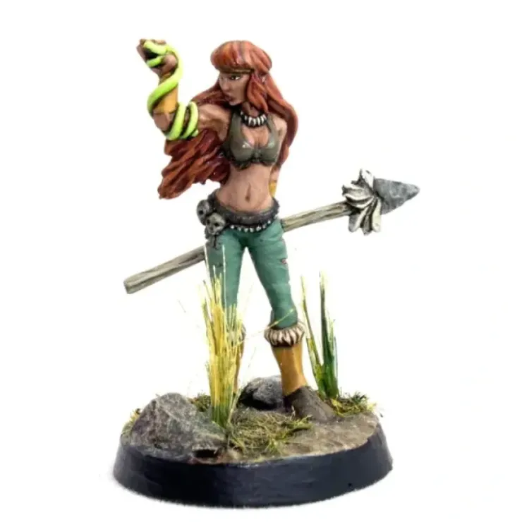 Tabletop Miniatures>DGS Games Snake Mystic #115001 Unpainted 32mm Scale Freeblades Metal Figure - Your Source for Gaming Essentials