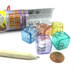 Dice>Double Dice Game with 5 Dice Travel Tube Pencil and Gaming Instructions - Your Source for Gaming Essentials
