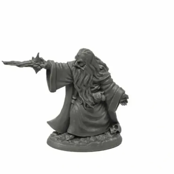 Tabletop Miniatures>Dungeon Dwellers Erebus Nalas Evil Sorcerer #07030 Bones USA Unpainted Plastic - Your Source for Gaming Essentials