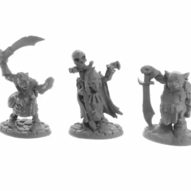 Tabletop Miniatures>Dungeon Dwellers Goblin Elites (3) #07046 Bones USA Unpainted Plastic Figures - Your Source for Gaming Essentials