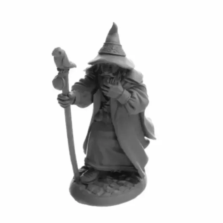 Tabletop Miniatures>Dungeon Dwellers Landol Griwsold, Human Wizard #07068 Bones USA Unpainted Plastic Figure - Your Source for Gaming Essentials