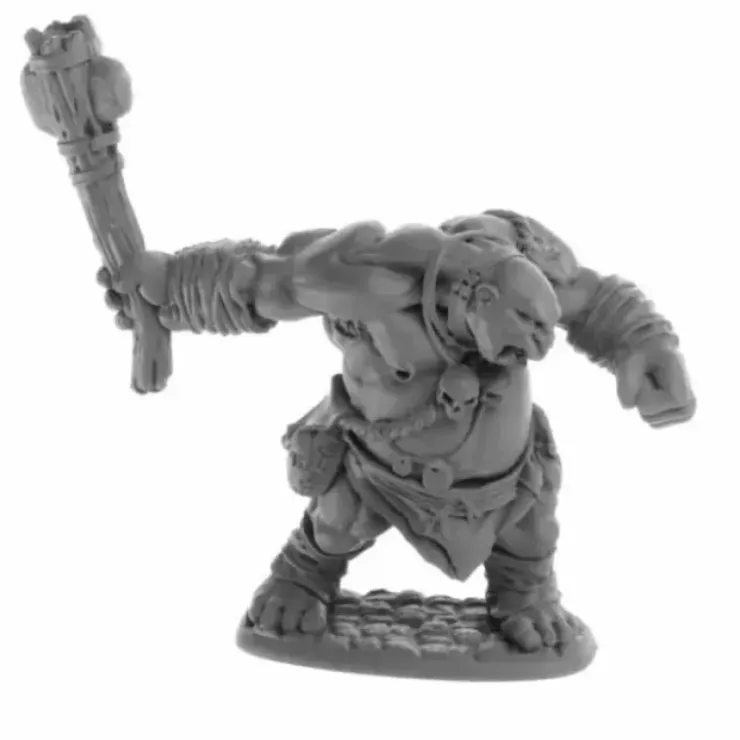 Tabletop Miniatures>Dungeon Dwellers Ogre Clubber #07062 Bones USA Unpainted Plastic Figure - Your Source for Gaming Essentials