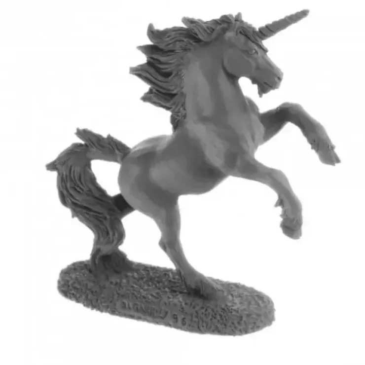 Tabletop Miniatures>Dungeon Dwellers Unicorn #07047 Bones USA Unpainted Plastic Figure - Your Source for Gaming Essentials