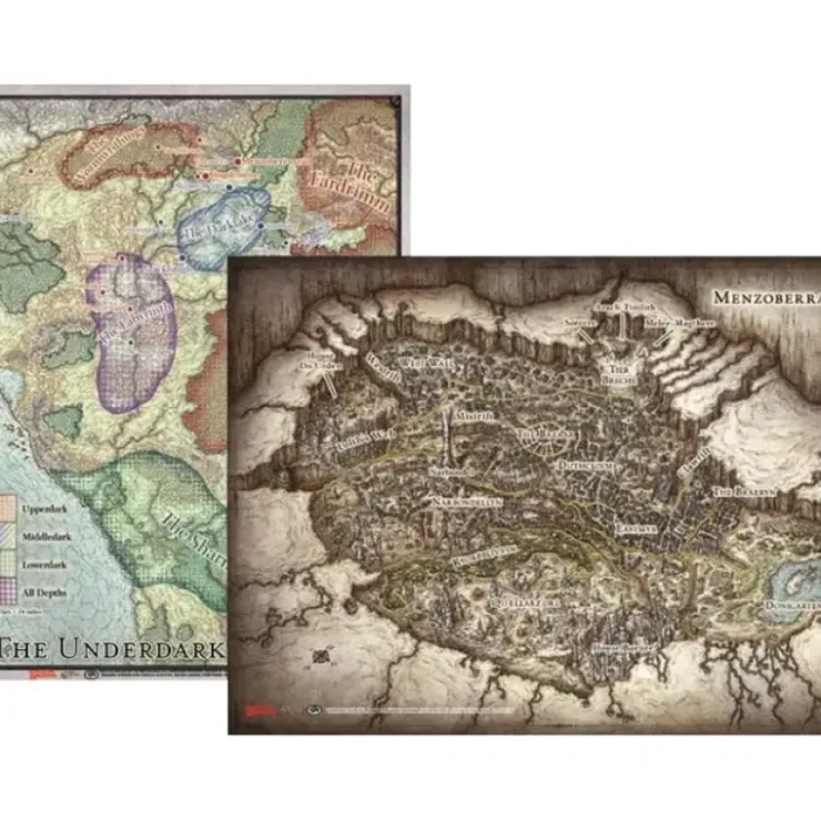 Board Games>Dungeons and Dragons Out of the Abyss DnD Map Set (2) - Your Source for Gaming Essentials