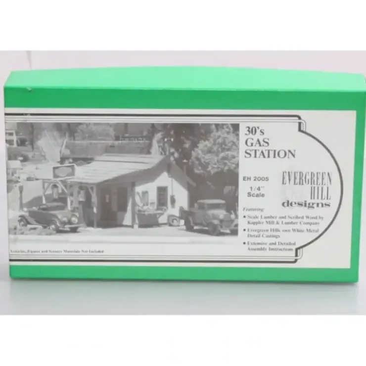 Evergreen Hill 2005 O Scale 30'S Gas Station Building Kit - Your Source for Gaming Essentials