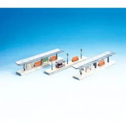Faller 222119 N Set of 3 Station Platforms - 1 Open & 2 with Roofs - Your Source for Gaming Essentials