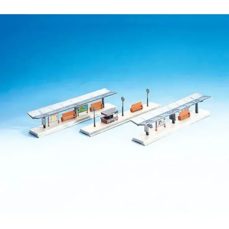 Faller 222119 N Set of 3 Station Platforms - 1 Open & 2 with Roofs - Your Source for Gaming Essentials