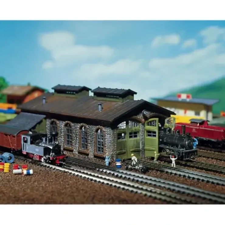 Faller 222116 2-Stall stone enginehouse - Your Source for Gaming Essentials