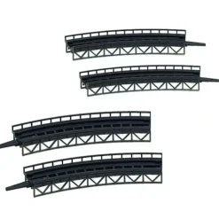Faller 2905 Z 22 cm & 19.5 cm Radius Curved Steel Bridge Sections (Set of 4) - Your Source for Gaming Essentials