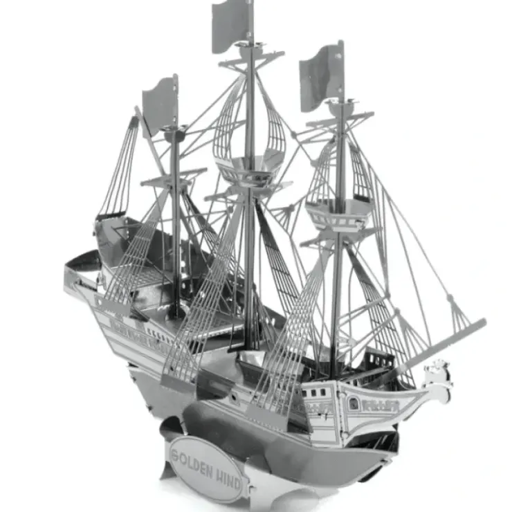 Toys>Fascinations Metal Earth Golden Hind Ship Laser Cut 3D Metal Model Kit - Your Source for Gaming Essentials