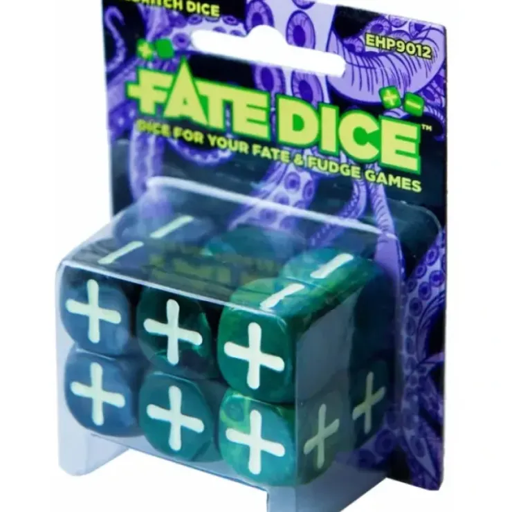 Dice>Fate Dice for Fate & Fudge Games by Evil Hat Productions - 12 D6 Eldritch Dice - Your Source for Gaming Essentials