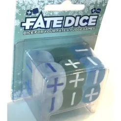 Dice>Fate Dice for Fate & Fudge Games Evil Hat Productions - Pack of 12 D6 Frost Dice - Your Source for Gaming Essentials