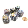 Dice>Festive 20mm Big D6 Chessex Dice, 6 Pieces - Carousel with White Pips - Your Source for Gaming Essentials