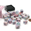 Dice>Festive 12mm D6 Chessex Dice Block (36 Dice) - Pop Art with Blue Pips - Your Source for Gaming Essentials
