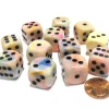 Dice>Festive 16mm D6 Chessex Dice Block (12 Dice) - Circus with Black Pips - Your Source for Gaming Essentials