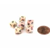 Dice>Festive 10mm Mini 10 Sided D10 Dice, 6 Pieces - Circus with Black Numbers - Your Source for Gaming Essentials