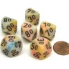 Dice>Festive 16mm Tens D10 (00-90) Chessex Dice, 6 Pieces - Circus with Black Numbers - Your Source for Gaming Essentials