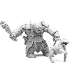 Tabletop Miniatures>Fire Giant Huntsman with Hell Hound #77457 Unpainted Gray Plastic Figure - Your Source for Gaming Essentials