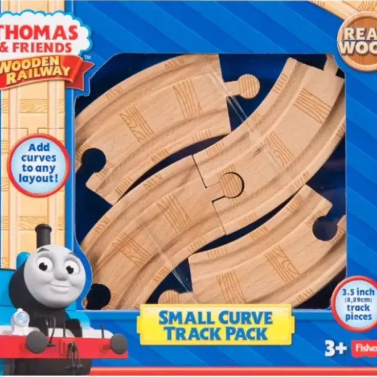 Fisher Price BCG12 Thomas & Friends Wooden Railway 3-1/2 Curved Track 4-Pack - Your Source for Gaming Essentials