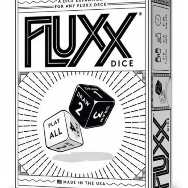 Dice>Fluxx Dice - A Dice Expansion for any Fluxx Deck - Your Source for Gaming Essentials
