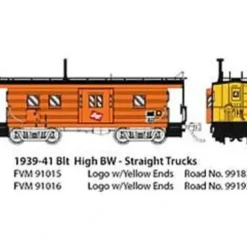 Fox Valley Models 91016 N MILW High-Window Rib-Side Caboose w/Oil Door #991921 - Your Source for Gaming Essentials