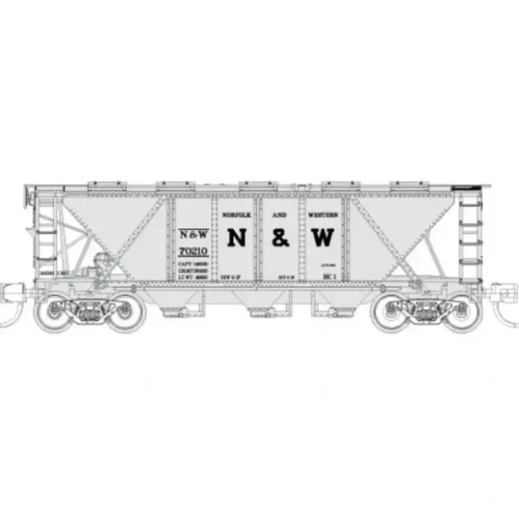 Fox Valley Models 90516 N Norfolk & Western RTR H30 3-Bay Covered Hopper #70210 - Your Source for Gaming Essentials