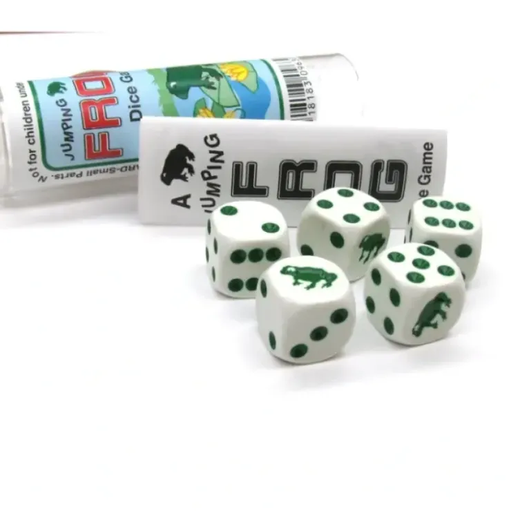 Dice>Frog Dice Game 5 Dice Set with Travel Tube and Instructions - Your Source for Gaming Essentials
