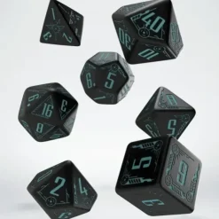 Dice>Galactic: Black/Blue Dice Set (7) - Your Source for Gaming Essentials