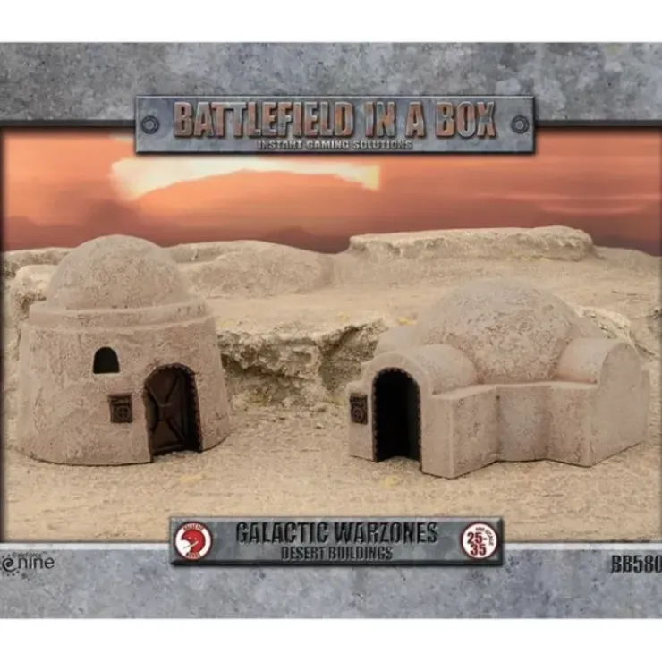 Tabletop Miniatures>Gale Force Nine Battlefield in a Box Model - Painted Desert Buildings - Your Source for Gaming Essentials