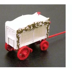 Gem City Amusement 9103 Red Wheels White Cage Bear Cage w/2 Bears - Your Source for Gaming Essentials