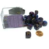 Dice>Gemini 12mm D6 Chessex Dice Block (36 Dice) - Blue-Purple with Gold Pips - Your Source for Gaming Essentials