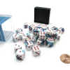 Dice>Gemini 12mm D6 Chessex Dice Block (36 Die) - Astral Blue-White with Red Pips - Your Source for Gaming Essentials