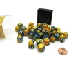 Dice>Gemini 12mm D6 Chessex Dice Block (36 Die) - Masquerade-Yellow with White Pips - Your Source for Gaming Essentials