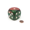 Dice>Gemini 50mm Huge Large D6 Chessex Dice, 1 Piece - Green-Red with White Pips - Your Source for Gaming Essentials