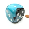 Dice>Gemini 50mm Huge Large D6 Chessex Dice, 1 Piece - Black-Shell with White Pips - Your Source for Gaming Essentials