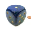 Dice>Gemini 50mm Huge Large D6 Chessex Dice, 1 Piece - Blue-Green with Gold Pips - Your Source for Gaming Essentials