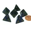 Dice>Gemini 18mm 4 Sided D4 Chessex Dice, 6 Pieces - Blue-Green with Gold - Your Source for Gaming Essentials