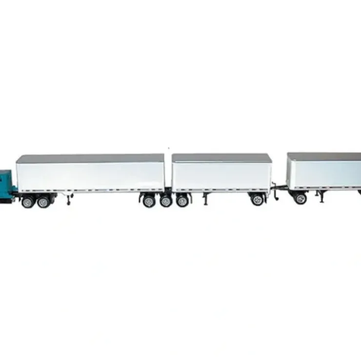 Herpa 6263 HO Kenworth T-600 40' Smooth Tractor Trailer W/Two 27' Trailers - Your Source for Gaming Essentials
