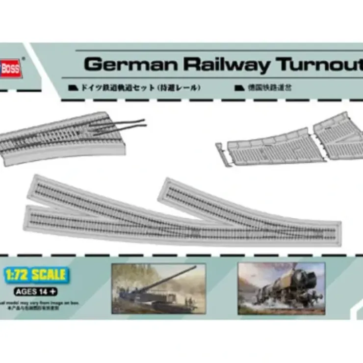 Hobby Boss Models 82909 1:72 German Railway Turnout Plastic Model Kit - Your Source for Gaming Essentials