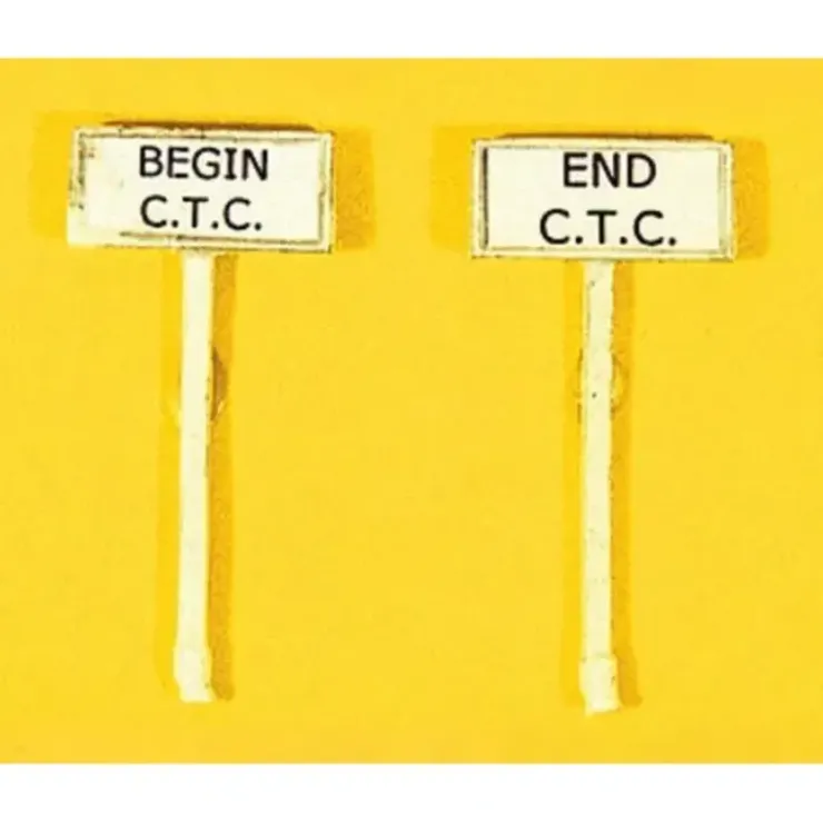 JL Innovative Design 838 HO Begin/End C.T.C. Sign Set (Pack of 2) - Your Source for Gaming Essentials