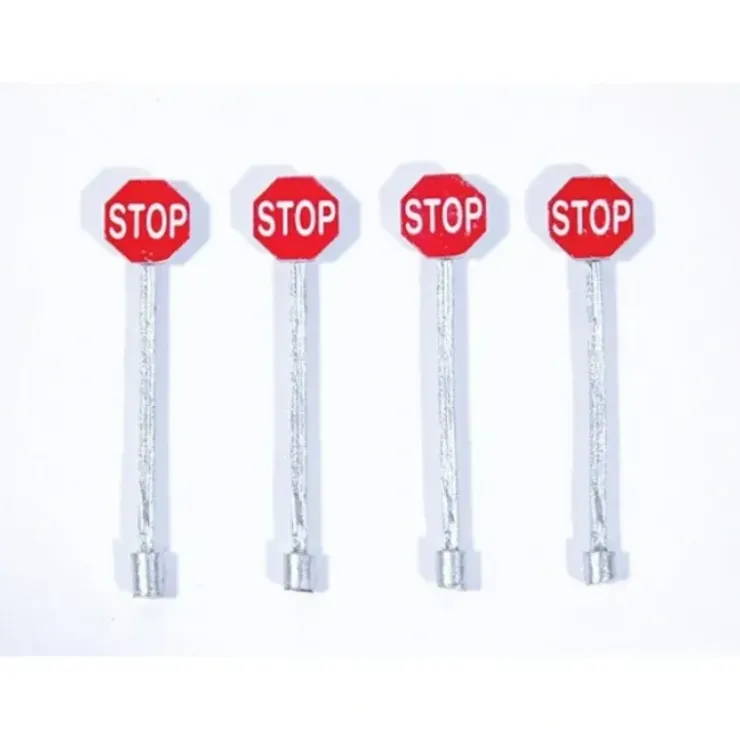 JL Innovative Design 851 HO Custom Street Signs Stop Sign Red (Pack of 4) - Your Source for Gaming Essentials