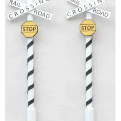 JL Innovative Design 858 HO Custom Tiger Striped Steam Era Crossbuck & Stop (2) - Your Source for Gaming Essentials