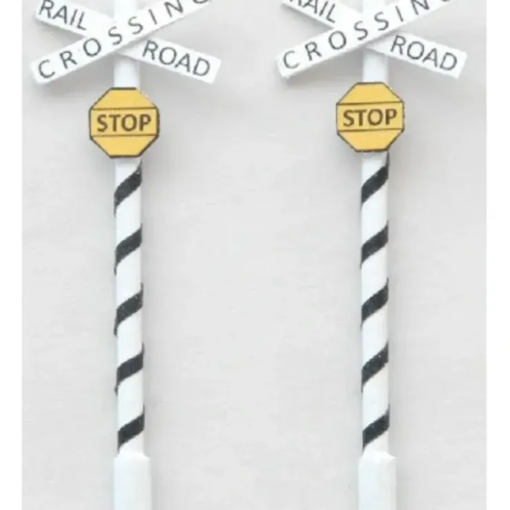 JL Innovative Design 858 HO Custom Tiger Striped Steam Era Crossbuck & Stop (2) - Your Source for Gaming Essentials