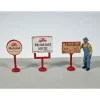 JL Innovative Design 463 HO Mobil Vintage Gas Station Curb Signs & Figure - Your Source for Gaming Essentials