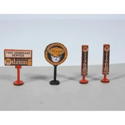 JL Innovative Design 468 HO Vintage Oilzum Gas Station Curb Signs (4) - Your Source for Gaming Essentials