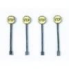 JL Innovative Design 852 HO Vintage Stop Sign - Yellow Pre-1958 (Pack of 4) - Your Source for Gaming Essentials