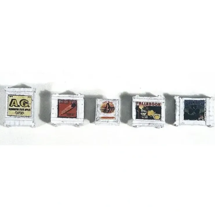 JL Innovative Design 716 HO White Custom Deluxe Crates W/Weathering (Pack of 5) - Your Source for Gaming Essentials