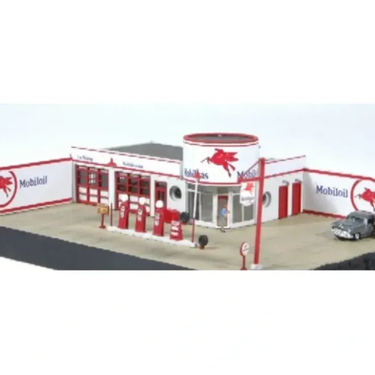 JL Innovative Design 430 N Storm Lake Mobil Vintage Gas Station Wooden Kit - Your Source for Gaming Essentials