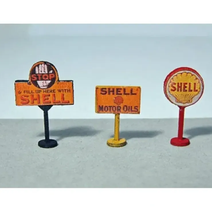JL Innovative Design 464 Vintage Gas Station Curb Signs Shell (Pack of 3) - Your Source for Gaming Essentials