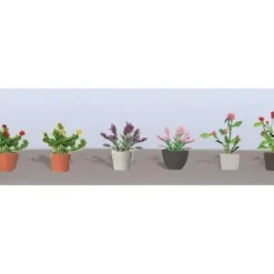 JTT Scenery Products 95566 O Assorted Potted Flower Plants (Pack of 6) - Your Source for Gaming Essentials